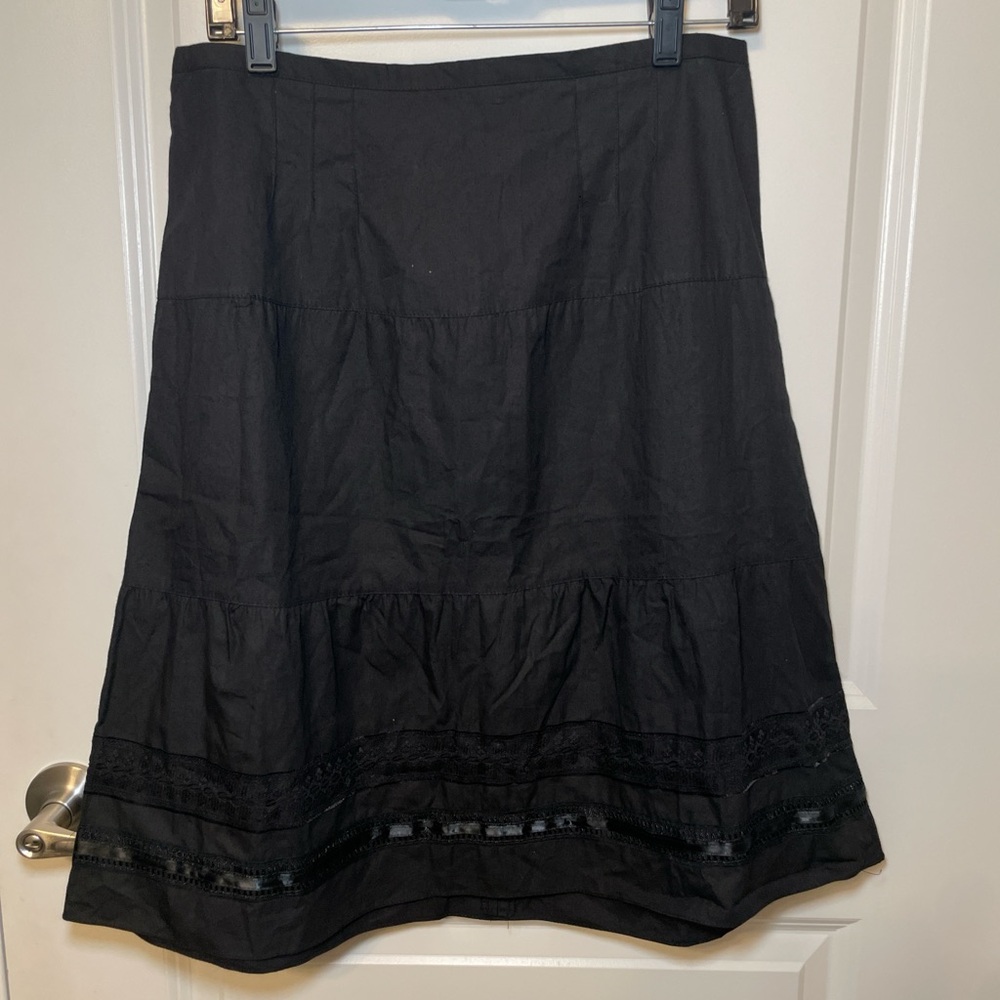 Vintage 90s Spoiled Girl Black Lace Skirt